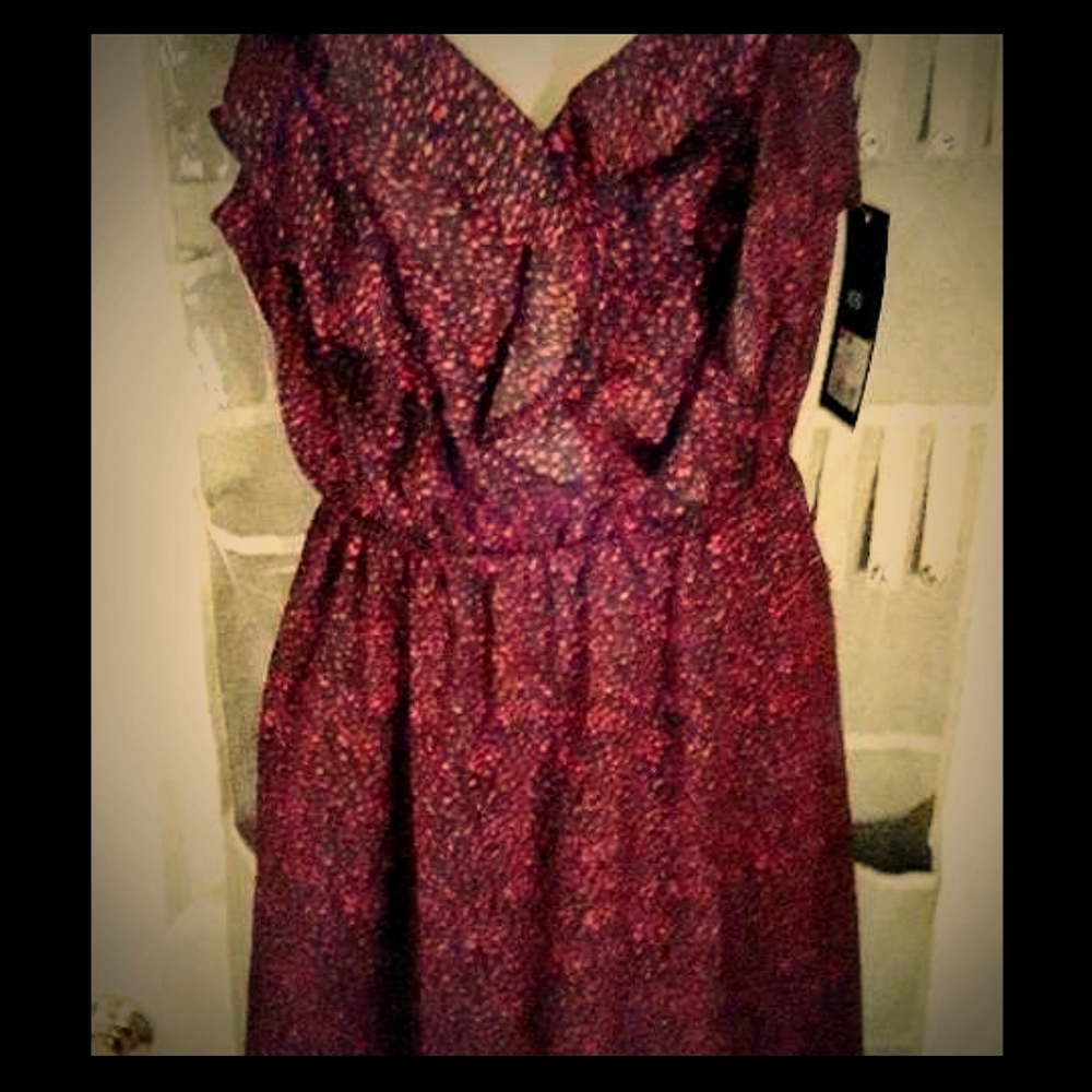 Red and black Summer Dress by Massimo